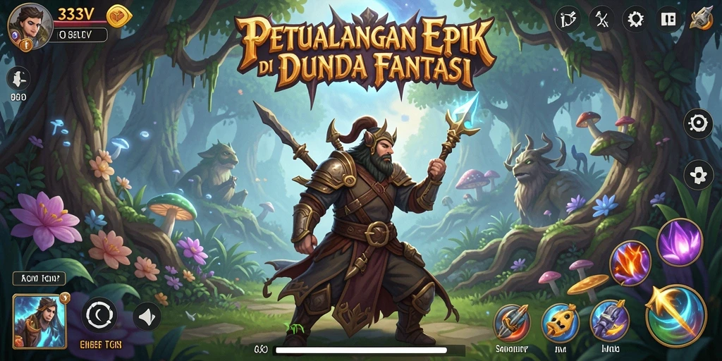 Tangkapan layar permainan RPG 333V dengan aksi pertarungan mendebarkan.