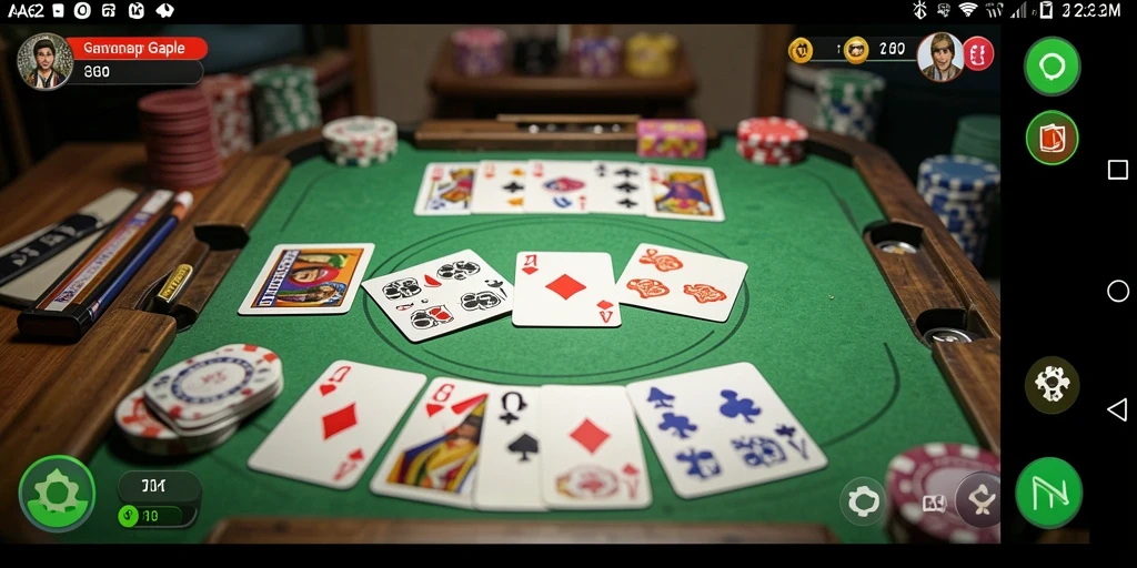 Tampilan gameplay seru di AA62 dengan fitur Gaple yang menarik.