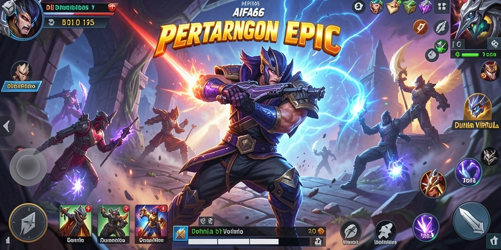 Tampilan gameplay AIFA66 yang penuh aksi dalam pertempuran sengit.