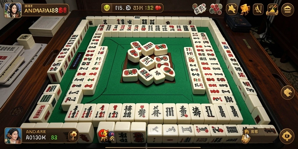 Tangkapan layar permainan ANDARA88 menampilkan keseruan bermain Mahjong.