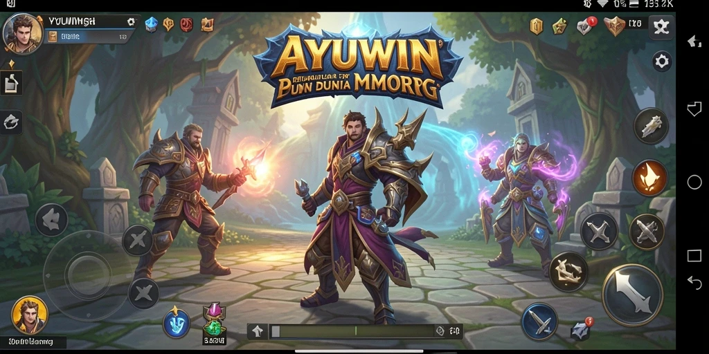 Screenshot AYUWIN menampilkan aksi seru dalam pertarungan MMORPG.
