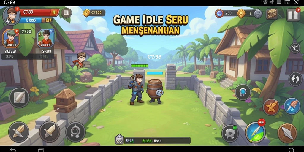 Tampilan gameplay C789 yang menarik dan penuh warna.