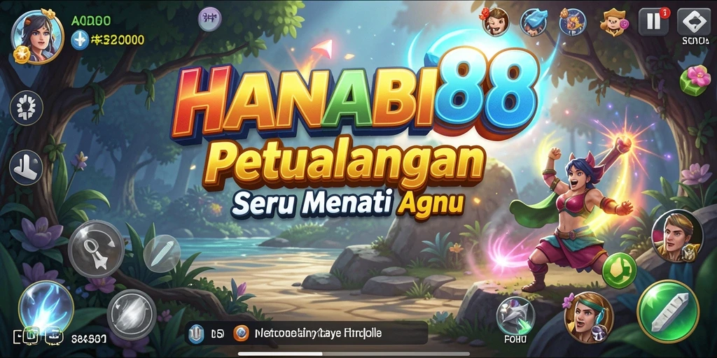 Tangkapan layar utama <strong>HANABI88</strong> menunjukkan aksi seru dalam permainan petualangan.