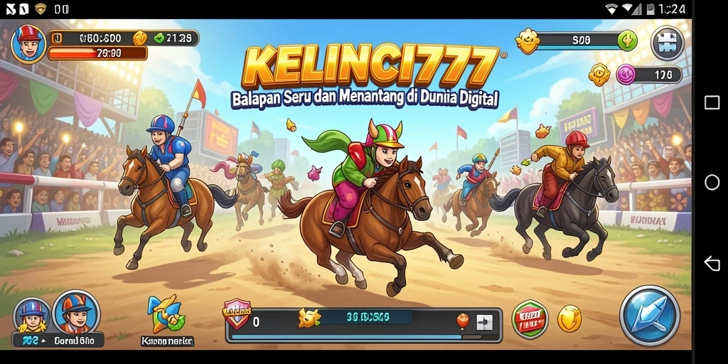 Gameplay balapan KELINCI777 yang menegangkan dan seru.