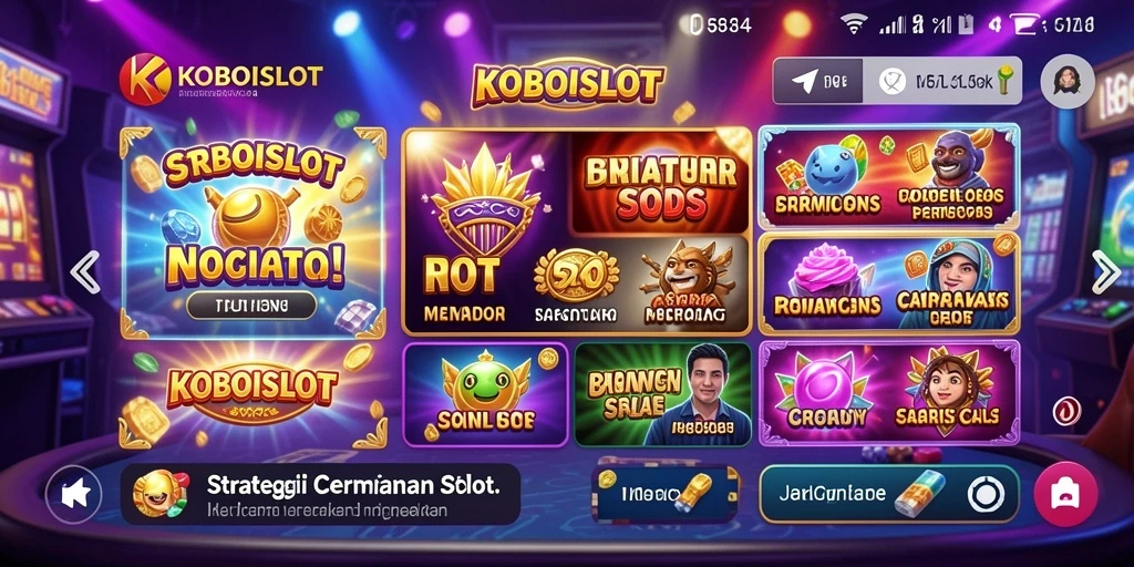 Tampilan gameplay KOBOISLOT dengan elemen strategi yang menarik.
