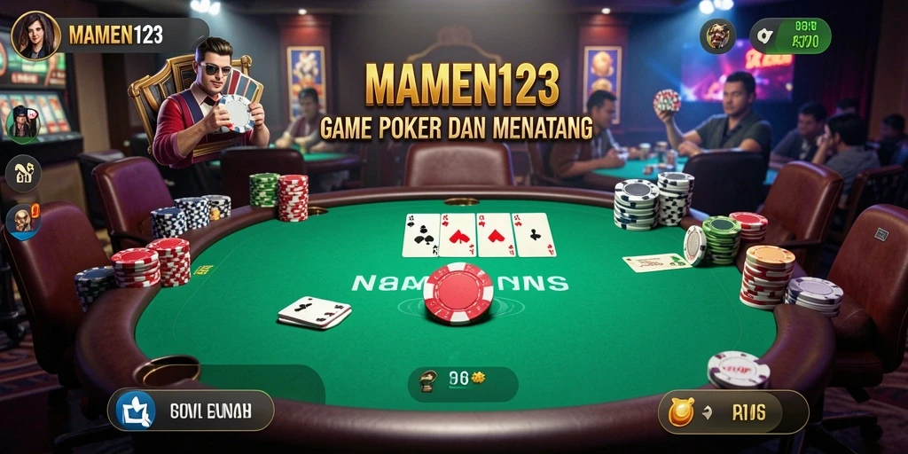 Tampilan menarik saat bermain poker di MAMEN123.