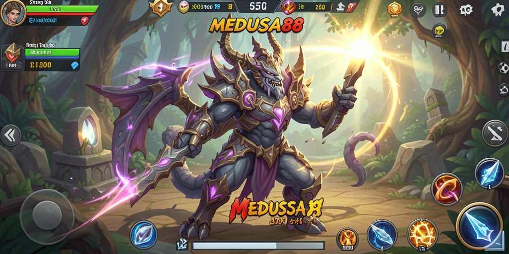 Tampilan penuh aksi dari gameplay <strong>MEDUSA88</strong> yang menarik dan strategis.