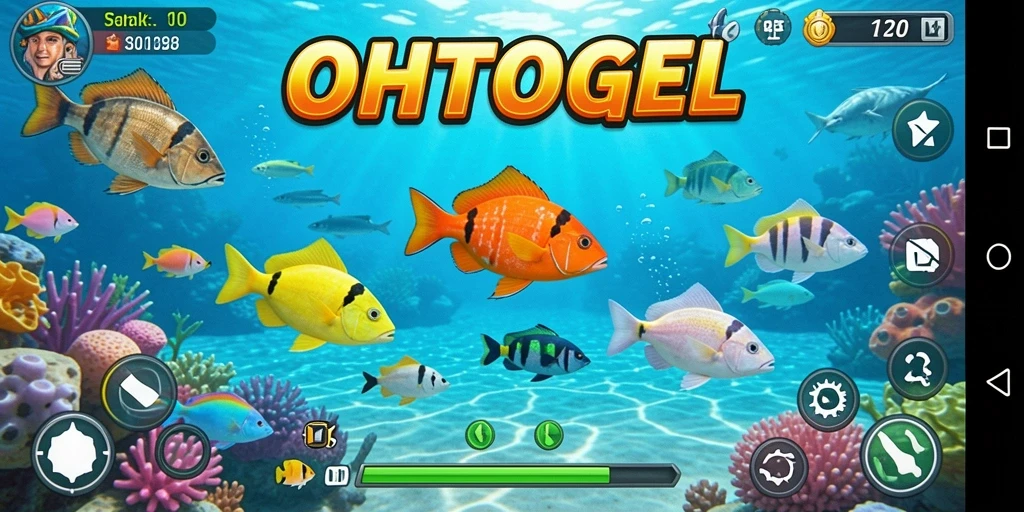 Screenshot utama OHTOGEL menampilkan aksi seru dalam Tembak Ikan.