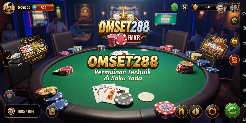 Screenshot gameplay OMSET288 menampilkan keseruan bermain poker online.