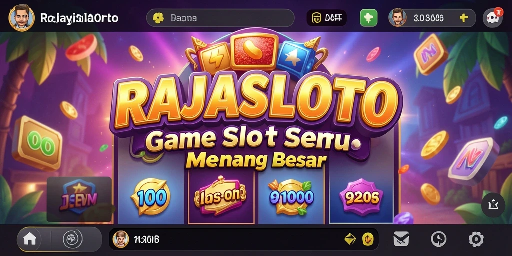 Tampilan menakjubkan saat bermain game Slot RAJASLOTO.