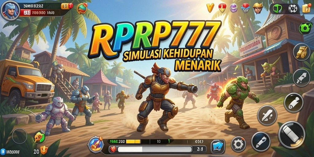 Screenshot utama RPRP777 menampilkan gameplay simulasi yang menarik.