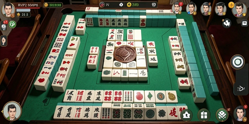 Tampilan gameplay Mahjong yang seru dan menantang di RVIP2.