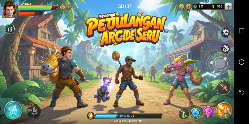 Tampilan gameplay seru dari SD107 yang penuh tantangan.