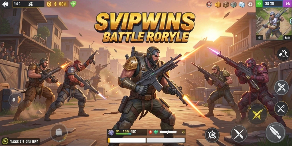 Tampilan luar biasa dari gameplay SVIPWINS dalam pertempuran Battle Royale.