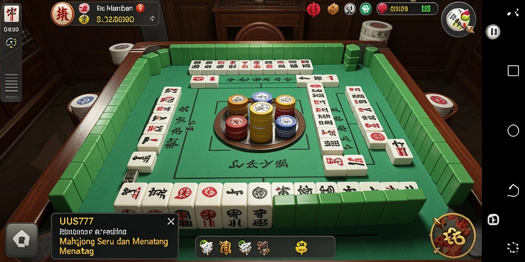 Tampilan gameplay Mahjong yang menantang dan seru di UUS777.