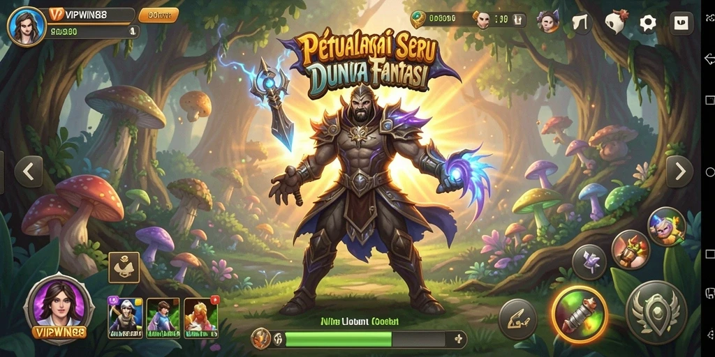 Tangkapan layar utama VIPWIN88 menunjukkan aksi seru dalam gameplay Adventure.