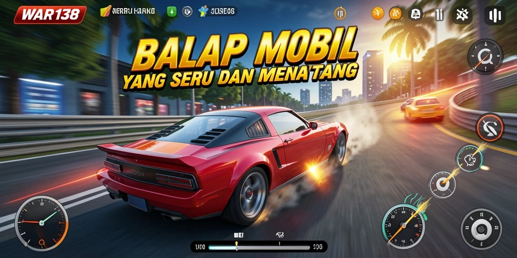 Gameplay seru dan menegangkan dari WAR138 saat balapan.